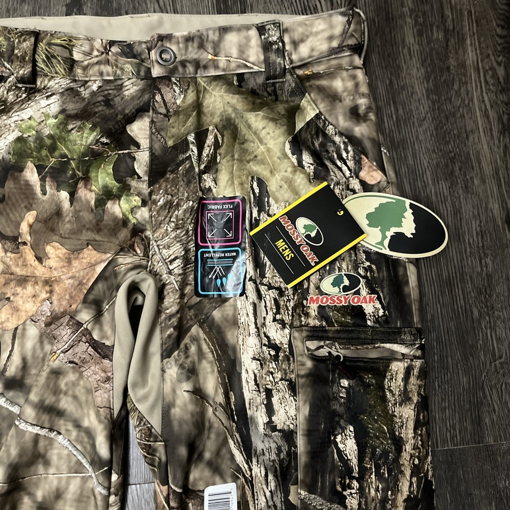 Mossy Oak Camo Hunting Cargo Pants Odor Shield Scent Block Size L NWT 36/38 - Picture 2 of 15